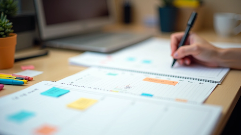 Goal milestone planning session with visual mapping